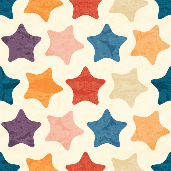 Абстрактный бесшовный рисунок с грандиозными красочными звездами — стоковый вектор