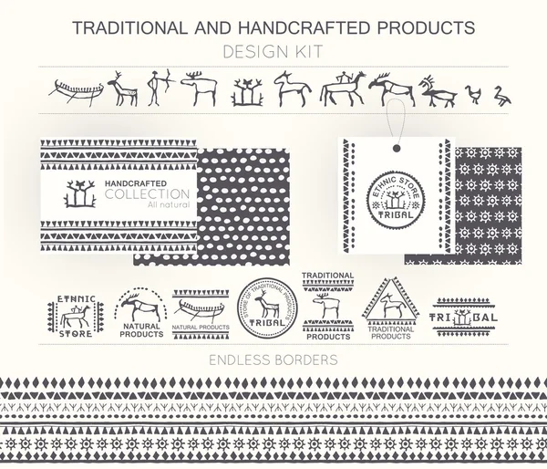 Kit de design tribal —  Vetores de Stock