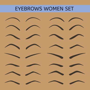 Farklı şekillerde kadın kaşları