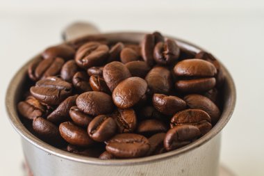 Kavrulmuş kahve çekirdeği.