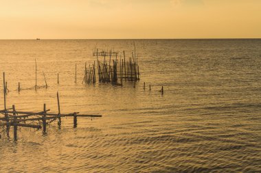 Balık tutma Kepçe deniz manzarası