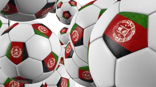 Afghanistan's soccer balls falling — Stock Photo, Image