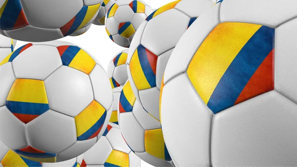 Düşen Kolombiya futbol topu
