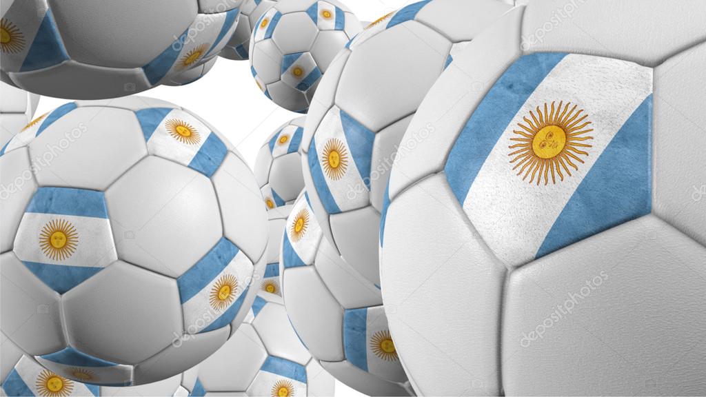 Argentinian soccer balls falling