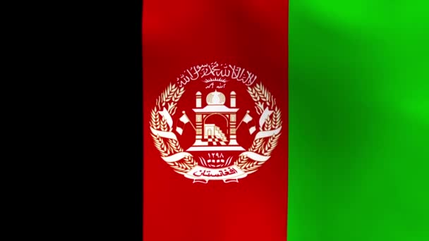 National flag of Afganistan — Stock Video