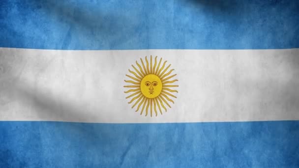 Argentinas nationella flagga — Stockvideo