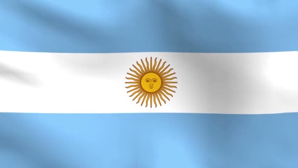 Argentinische Nationalflagge — Stockvideo