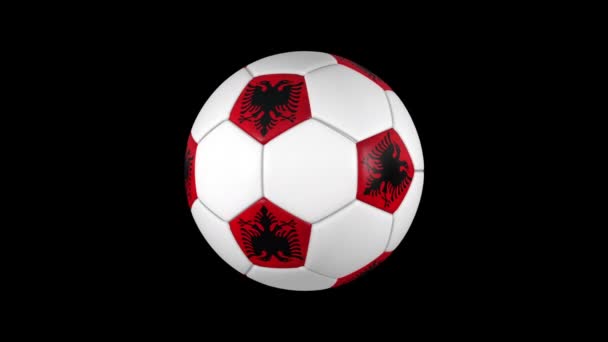 Albanese Voetbal bal rotatie — Stockvideo