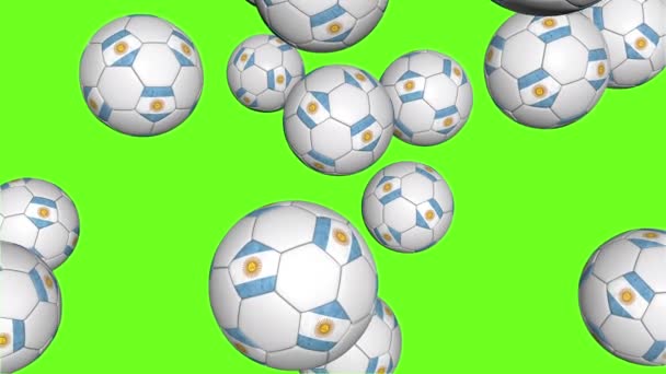 Arjantinli futbol topları — Stok video