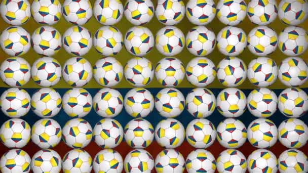 Colombian balls random rotation — Stock Video