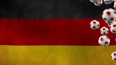 Almanya topları bayrak arka plan üzerinde uçmak