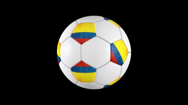 Rotation du ballon de football colombien — Video