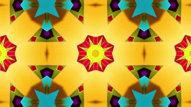 Bunte Kaleidoskop Hintergrund — Stockvideo