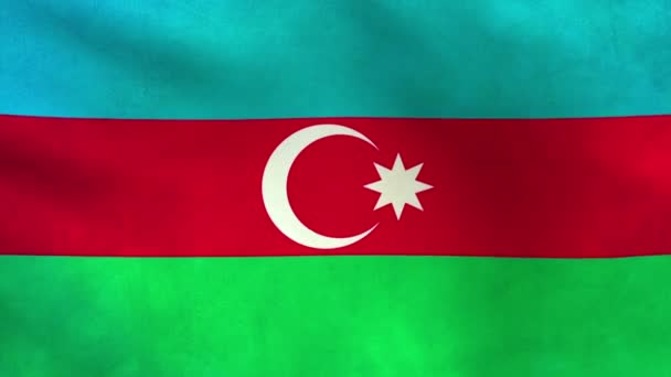 National flag of Azerbaijan — Stock Video