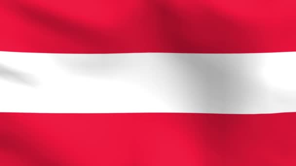 Bandera nacional de Austria — Vídeo de stock