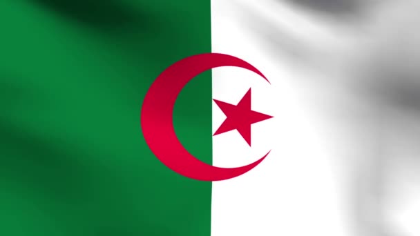 National flag of Algeria — Stock Video