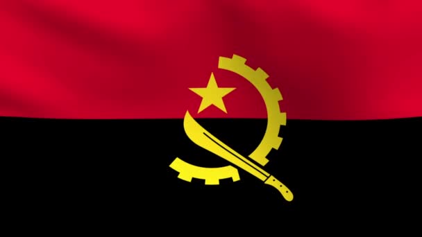 Флаг Анголы — стоковое видео