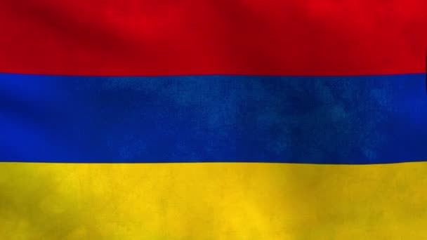 Nationalflagge Armeniens — Stockvideo