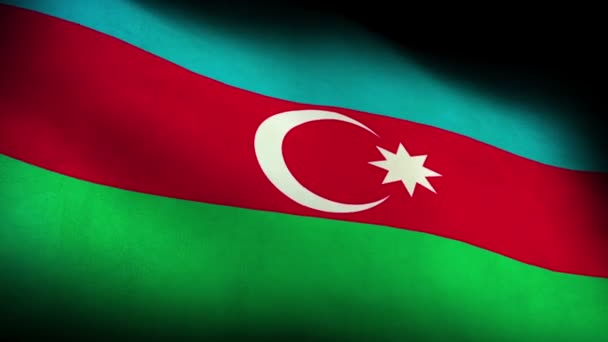 Bandera nacional de azeirbaijan — Vídeo de stock