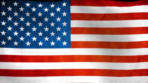 Flaga narodowa, Stany Zjednoczone Ameryki — Wideo stockowe