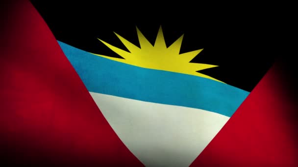 Nationalflagge von Antigua und Barbuda — Stockvideo