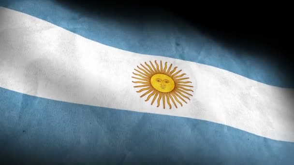 National flag of  Argentina — Stock Video