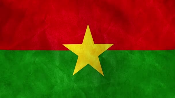 National flag of Burkina Faso — Stock Video