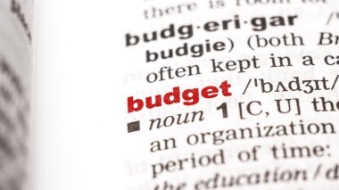 Sözlük kelime bütçede