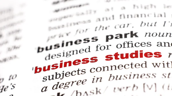 Word from vocabulary - business studies — Stock Photo, Image