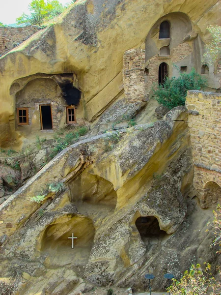 Murais nas paredes das cavernas do Mosteiro David Gareja — Fotografia de Stock