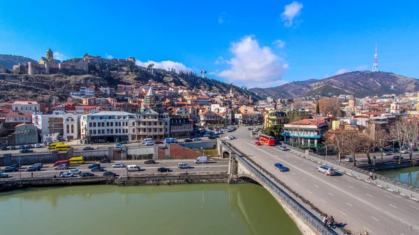 Tbilisi city under blue sky — Stock Photo, Image