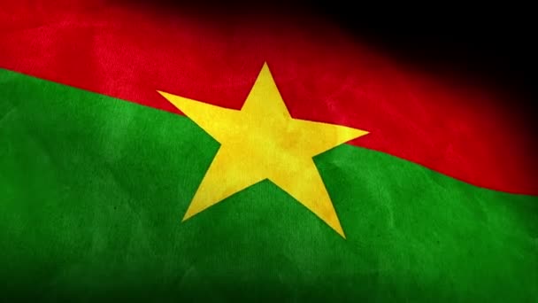 Bandeira nacional de Burkina Faso — Vídeo de Stock