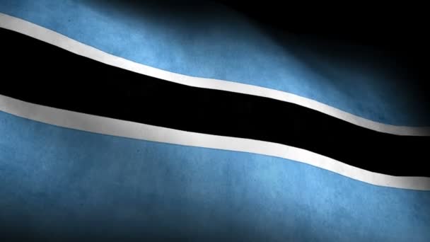 Bandera nacional de Botswana — Vídeo de stock