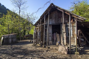 old wooden hut clipart