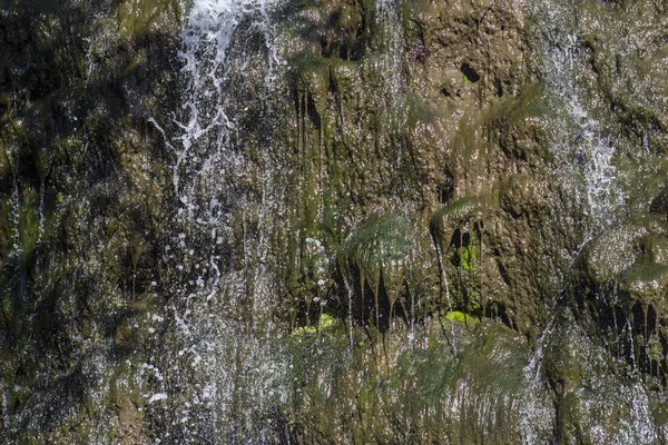 Cascade panoramique dans la forêt printanière — Photo