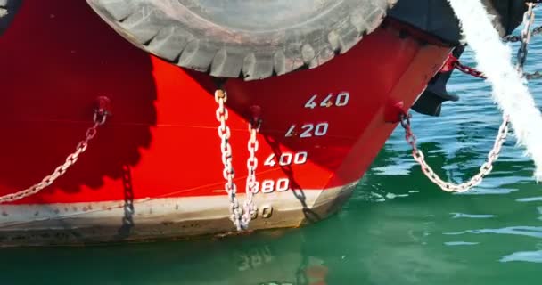 Marine tugboat sailing — Stock Video