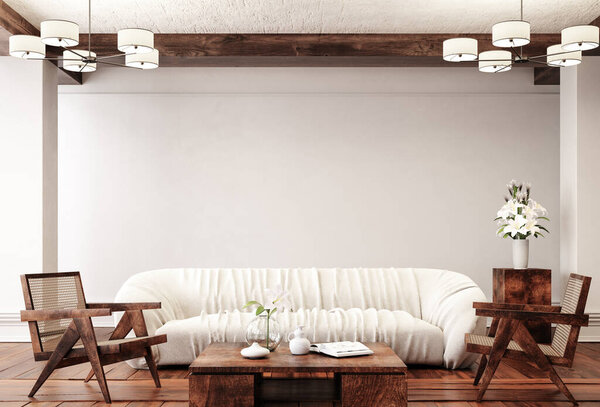 Традиционный домашний фон, 3D рендеринг