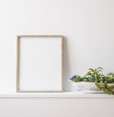 Çerçeveyi ev içi arka plan, Boho biçimi, 3d biçiminde kapat