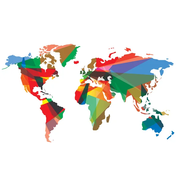 カラー世界地図 — ストック写真