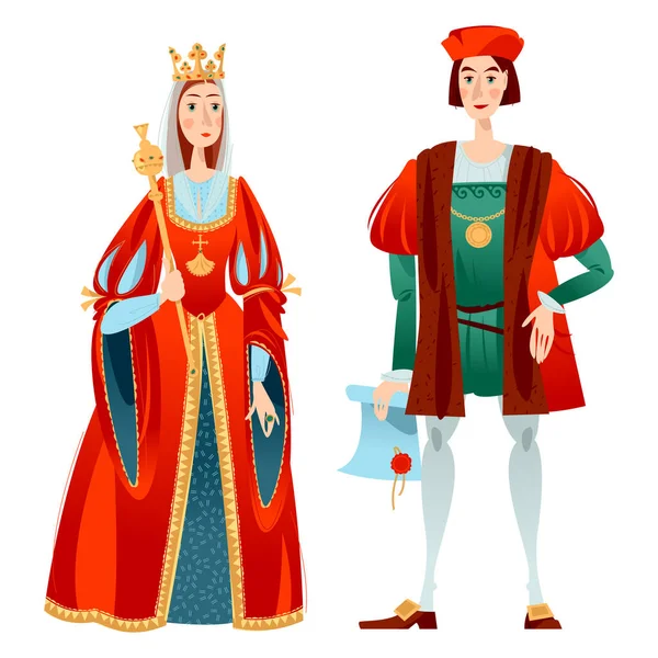 History Spain Famous People Isabella Castile — Stock Vector