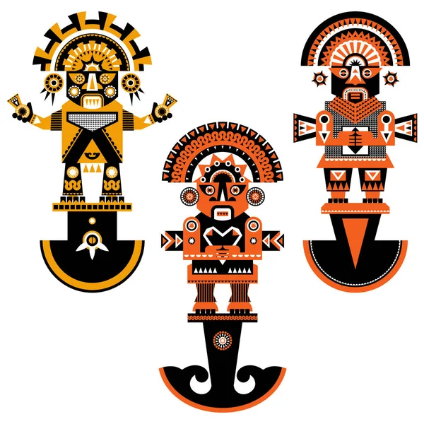 Inca Ceremonial Knifes Tumi — Stock Vector