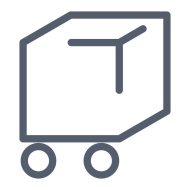 Tekerlekli gri kutu sembolü.