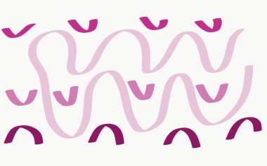 Mor ve pembe çizgiler, beyaz arka planda çizgiler. Doku, desen, dekor, soyutlama.
