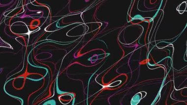 Siyah arkaplanda farklı renklerin canlandırılmış dokusu.