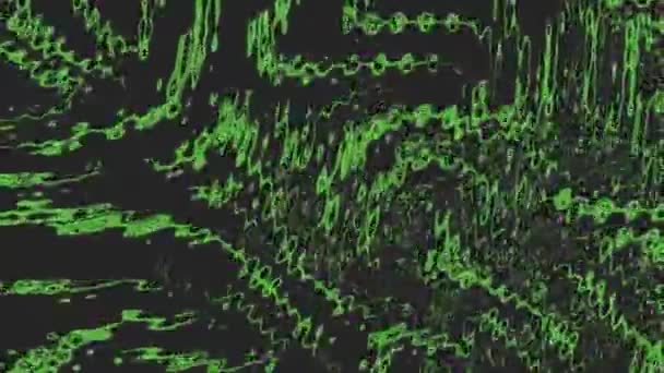 绿色和黑色的动画纹理 — 图库视频影像