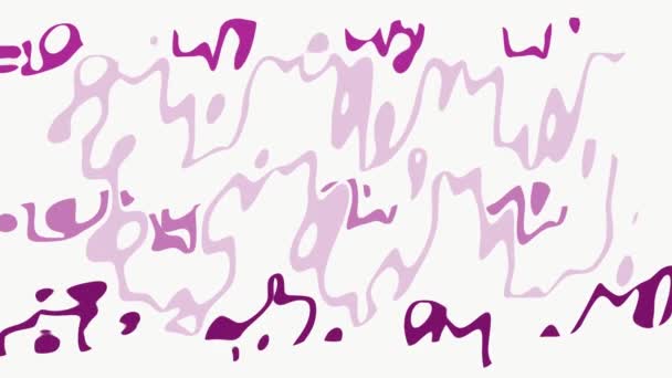 白を基調とした紫のアニメーションの質感 — ストック動画