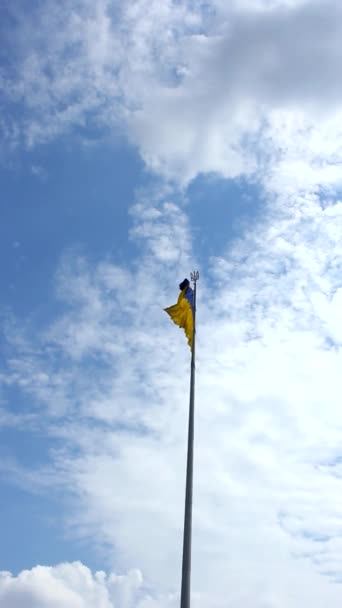 Bandeira Ucraniana Dia Bandeira Ucrânia Dia Independência Ucrânia Bandeira Nacional — Vídeo de Stock