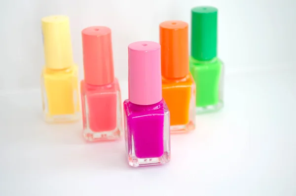 Group of bright nail polishes — Stock Photo, Image