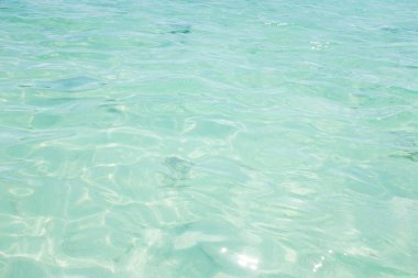 Baha Inglesa sahilinde turkuaz deniz suyu, Calera, Şili.