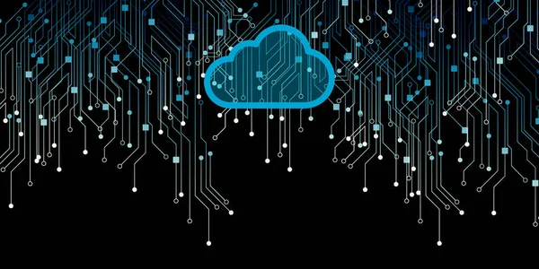 2d illustration of Cloud computing, wireless network Cloud storage, cloud computing technology internet concept background